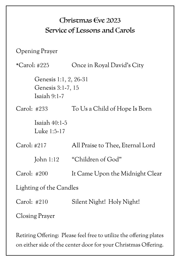 Christmas Eve Service