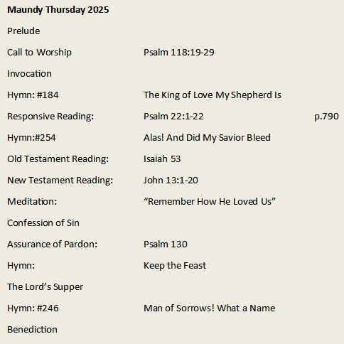 Maundy Thursday Service